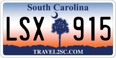 SC license plate LSX915