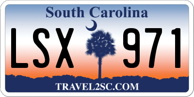 SC license plate LSX971