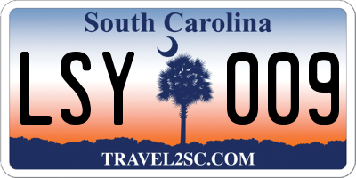 SC license plate LSY009