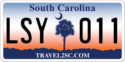 SC license plate LSY011
