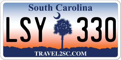 SC license plate LSY330