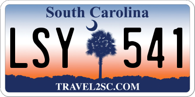 SC license plate LSY541