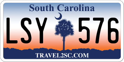 SC license plate LSY576