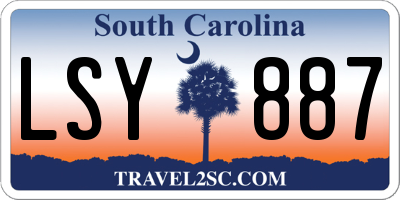 SC license plate LSY887