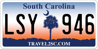 SC license plate LSY946