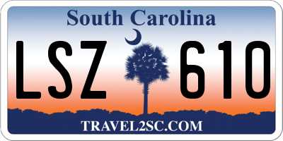 SC license plate LSZ610
