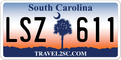 SC license plate LSZ611