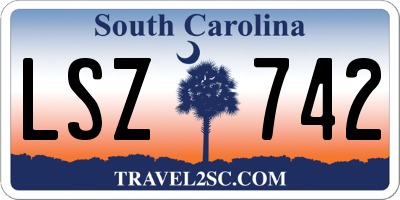 SC license plate LSZ742