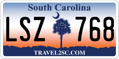 SC license plate LSZ768