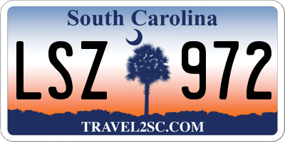 SC license plate LSZ972
