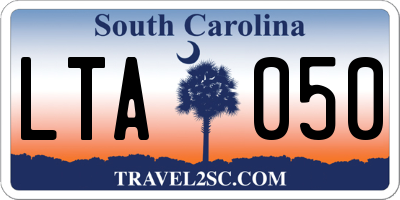 SC license plate LTA050