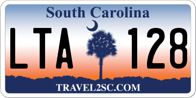 SC license plate LTA128