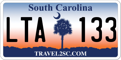 SC license plate LTA133