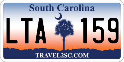 SC license plate LTA159