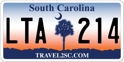 SC license plate LTA214