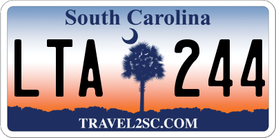 SC license plate LTA244