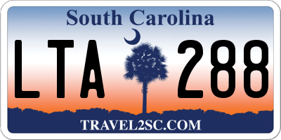 SC license plate LTA288
