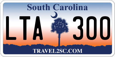 SC license plate LTA300