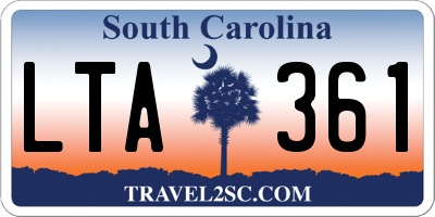 SC license plate LTA361