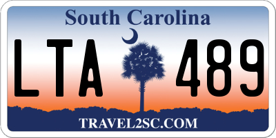SC license plate LTA489