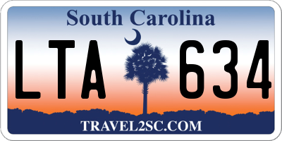 SC license plate LTA634