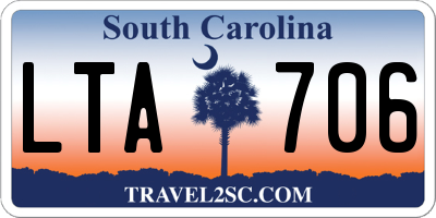 SC license plate LTA706