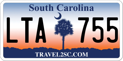 SC license plate LTA755