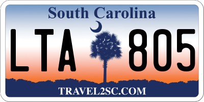 SC license plate LTA805