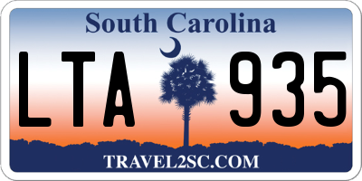 SC license plate LTA935
