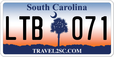 SC license plate LTB071