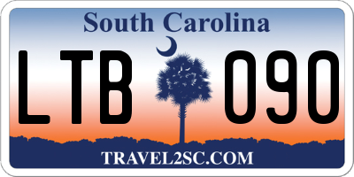 SC license plate LTB090