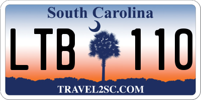 SC license plate LTB110
