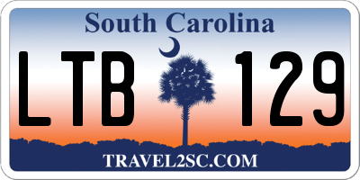 SC license plate LTB129