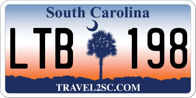 SC license plate LTB198