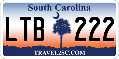 SC license plate LTB222
