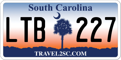 SC license plate LTB227