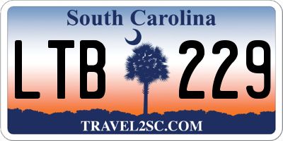 SC license plate LTB229