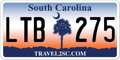 SC license plate LTB275