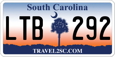 SC license plate LTB292