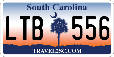 SC license plate LTB556