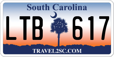 SC license plate LTB617