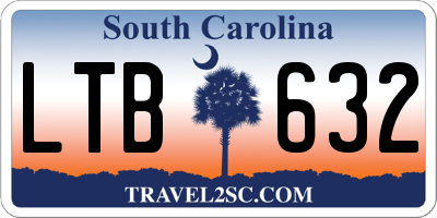 SC license plate LTB632