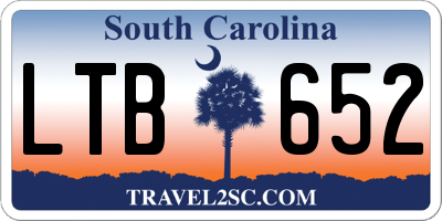 SC license plate LTB652