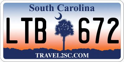 SC license plate LTB672