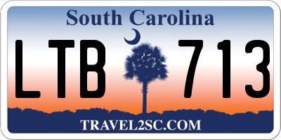 SC license plate LTB713