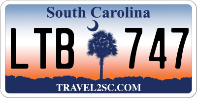 SC license plate LTB747