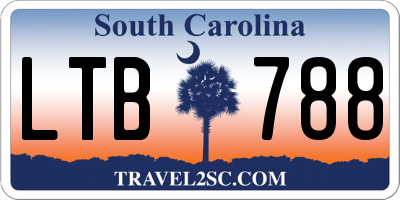 SC license plate LTB788