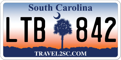 SC license plate LTB842