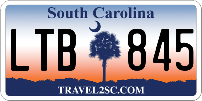 SC license plate LTB845