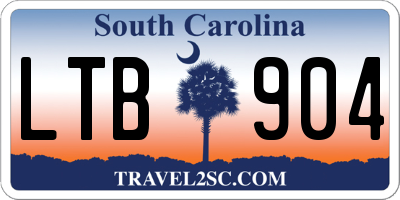 SC license plate LTB904